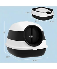 Ruie Dome Covered Cat Litter Box with Lid Grate and Air Freshener