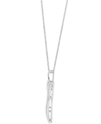 Marsala Diamond Heart 18" Pendant Necklace (1/4 ct. t.w.) in Sterling Silver