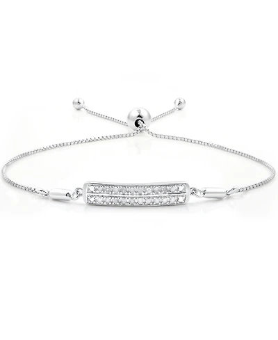 Diamond Bar Bolo Bracelet (1/6 ct. t.w.) in Sterling Silver
