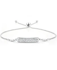 Diamond Bar Bolo Bracelet (1/6 ct. t.w.) in Sterling Silver