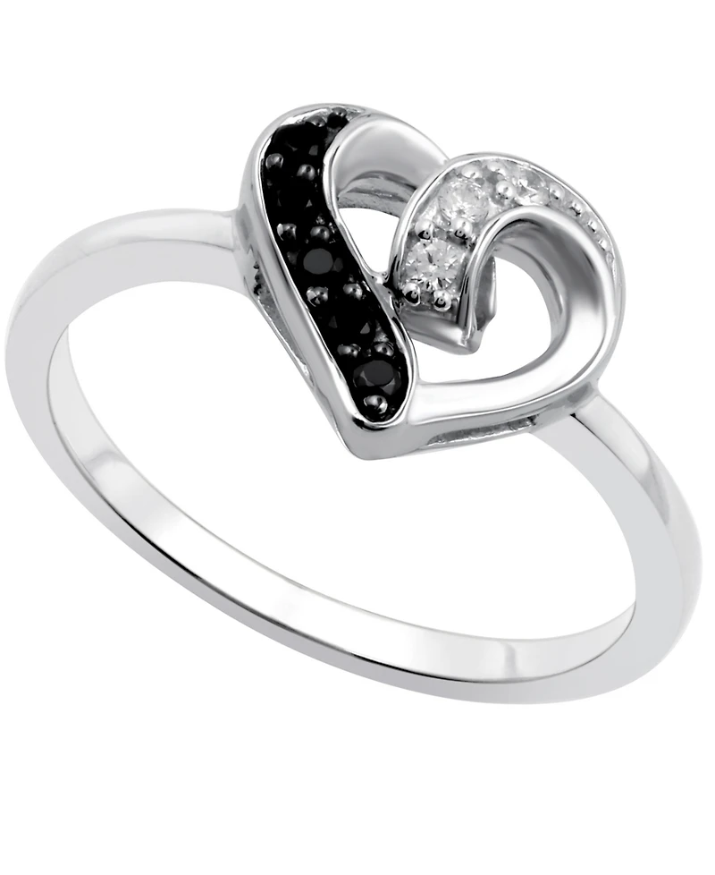 Diamond Heart Ring (1/10 ct. t.w.) Sterling Silver