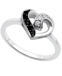 Diamond Heart Ring (1/10 ct. t.w.) Sterling Silver