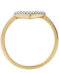 Diamond V Ring (1/10 ct. t.w.) Sterling Silver or 18k Gold-Plated