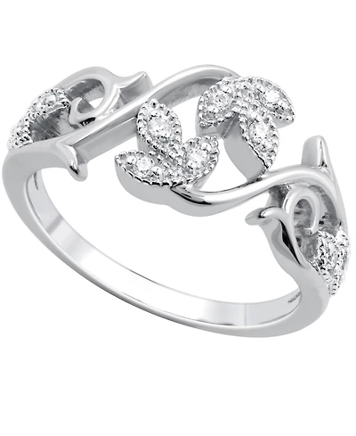 Diamond Vine Ring Sterling Silver (1/10 ct. t.w.)