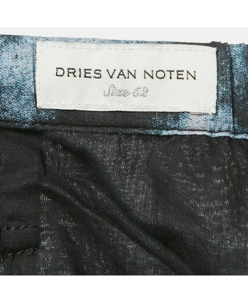 Pre-Owned Dries Van Noten Men's Abstract Print Cotton Shorts