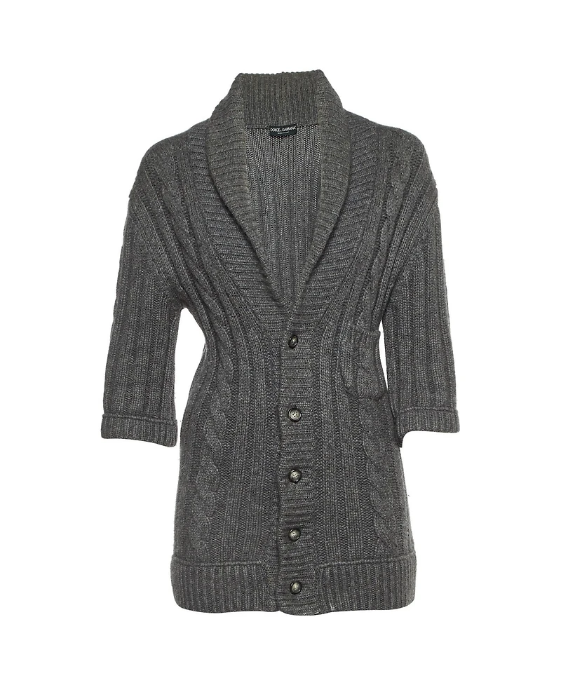 Pre-Owned Dolce & Gabbana Women's Chunky Knit Button Front Cardigan