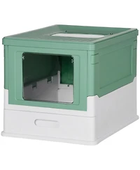Ruie Fully Enclosed Cat Litter Box with Front Entry and Top Exit