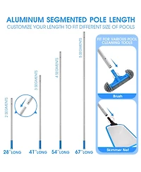 Xdovet Pool Brush Skimmer Net Pole Kit
