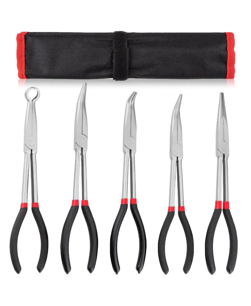 Xdovet Bent Nose Pliers 11 Inches Extra Long Set Straight Circle Precision Work