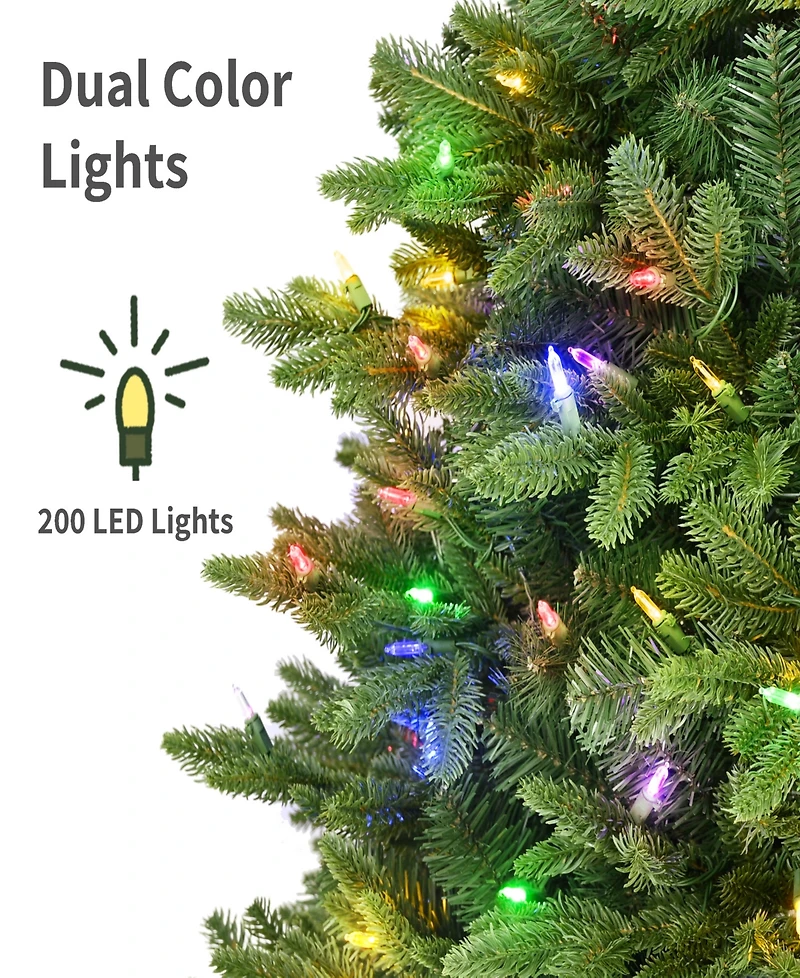 Puleo International 4.5" Pre-Lit Artificial Noble Fir Tree