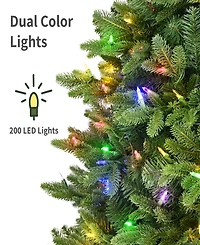 Puleo International 4.5" Pre-Lit Artificial Noble Fir Tree