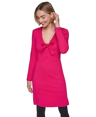 Sonia Rykiel Women's V-Neck Bow-Front Short Dress