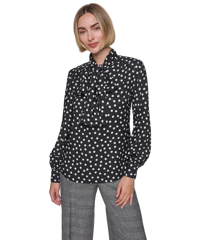 Sonia Rykiel Women's Bow Blouse Long-Sleeve Top