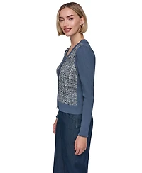 Sonia Rykiel Women's Crewneck Six-Button-Front Ribbed Jacket