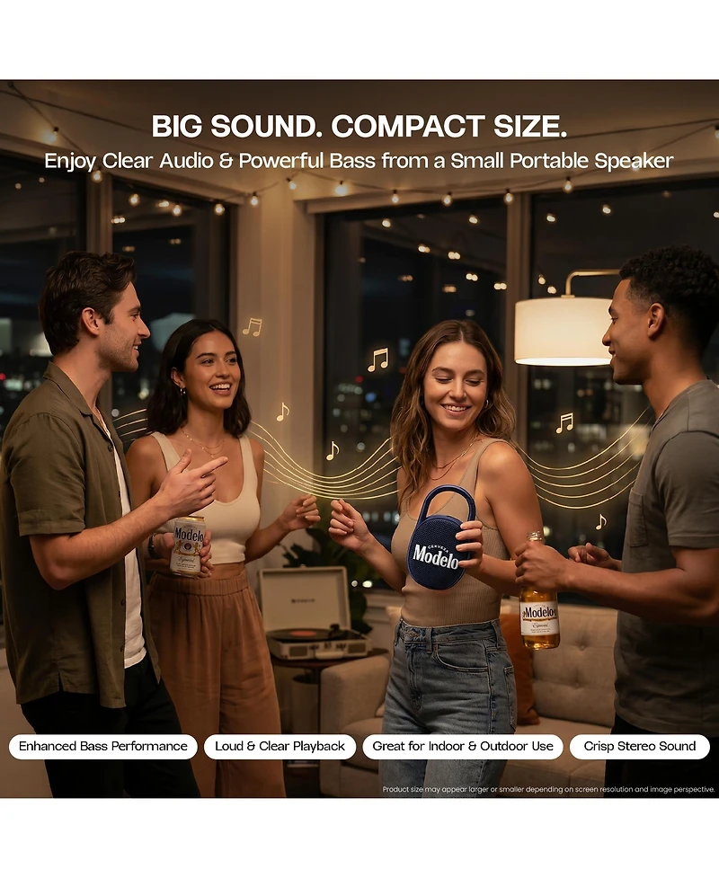 Modelo Backpack Clip Bluetooth Speaker and Fm Radio