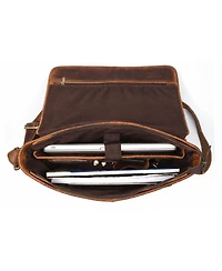 Aaron Leather Goods Leather Messenger Bag