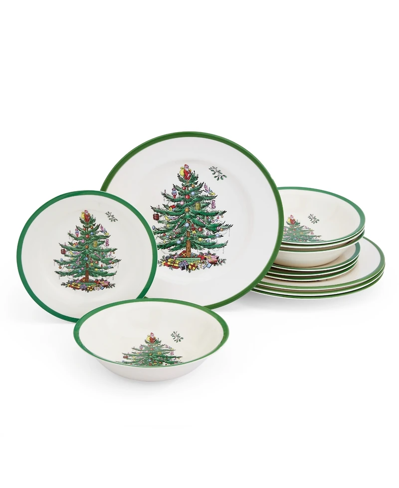 Spode Christmas Tree 12-Piece Dinnerware Set, Macys Exclusive