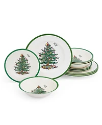 Spode Christmas Tree 12-Piece Dinnerware Set, Macys Exclusive