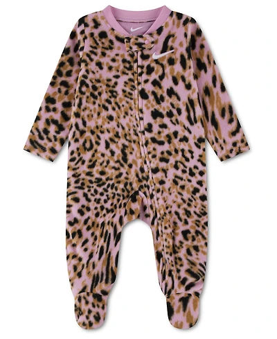Nike Baby Girls' Allover Printed Footed Coverall
