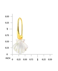 Macy's Genuine Imitation Pearl Clamshell Shape Drop on Hardwire Fishhook Closure Earrings