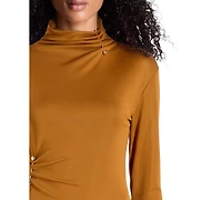 Kenneth Cole Women's Long-Sleeve Cowl Neck Mini Dress
