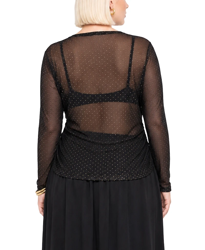 Coin 1804 Plus Foil Drop Long-Sleeve Top
