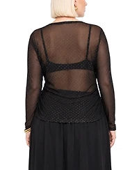 Coin 1804 Plus Foil Drop Long-Sleeve Top