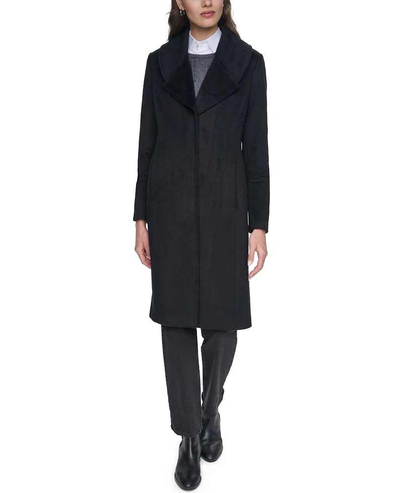 Cole Haan Women's Large Collar Wool Coat