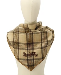 Coach Lucy Plaid Triangle Scarf