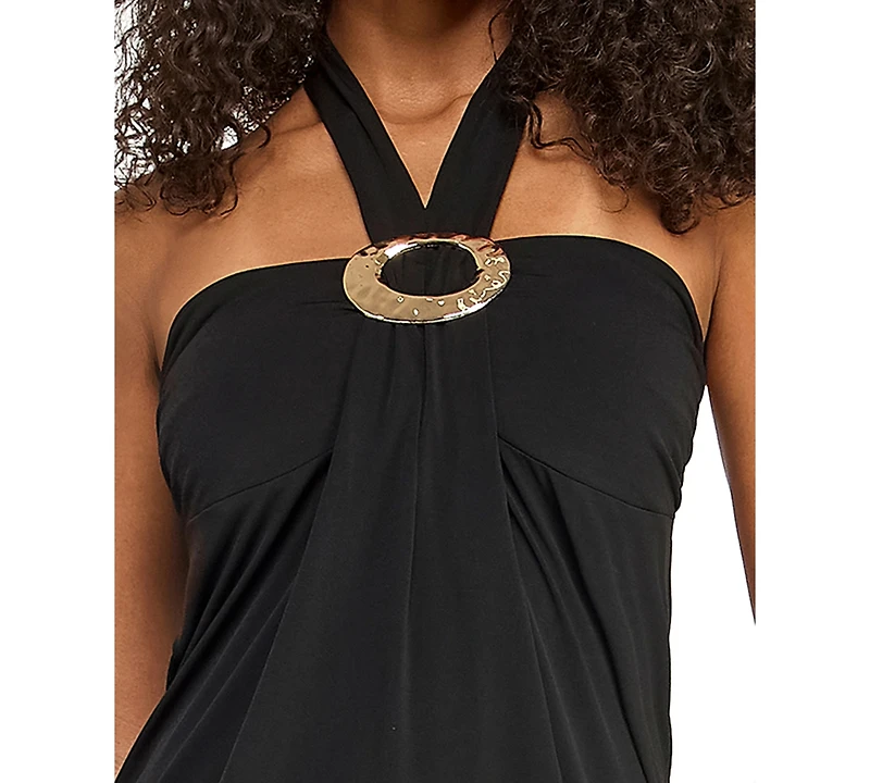 Emerald Sundae Juniors' Halter Mini Dress