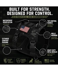 ProMounts Adjustable Tactical Dog Harness for Medium & Large Dogs