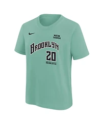 Nike Big Boys and Girls Sabrina Ionescu Mint New York Liberty Rebel Edition Name Number T-Shirt