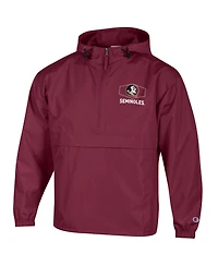 Champion Men's Garnet Florida State Seminoles Delay Packable Half-Zip Hoodie