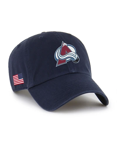 '47 Brand Men's and Women's Navy Colorado Avalanche Heritage Flag Clean Up Adjustable Hat