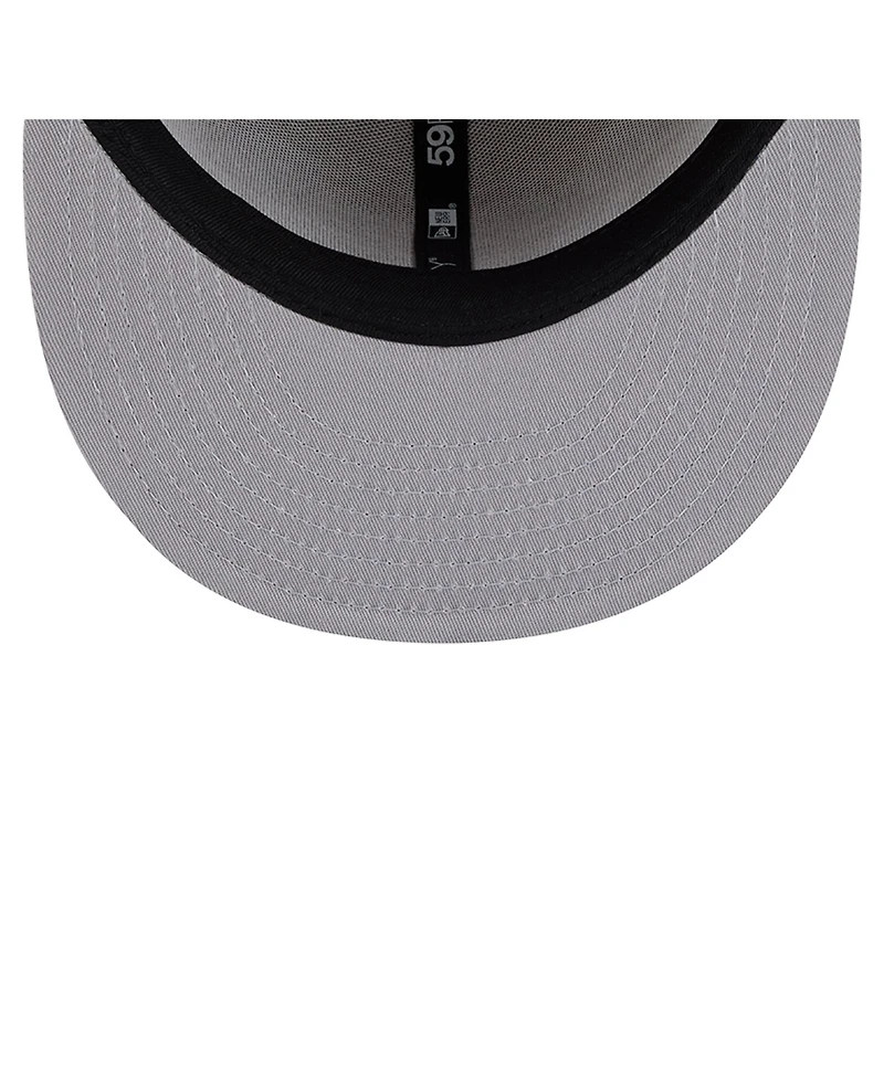 New Era Men's Tan York Mets Fruit Sticker 59FIFTY Fitted Hat
