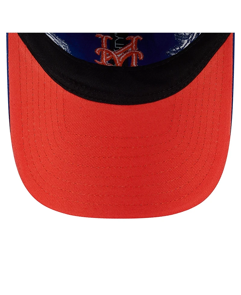 New Era Women's Royal New York Mets Roses 9TWENTY Adjustable Hat