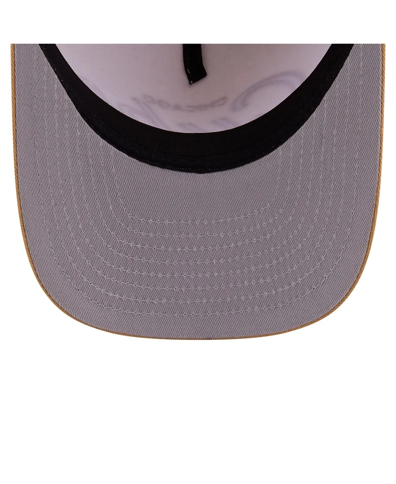 New Era Men's Cream Chicago Cubs Herringbone 9FIFTY A-Frame Snapback Hat
