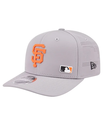New Era Men's Gray San Francisco Giants Laser Perforated 9SEVENTY Adjustable Hat