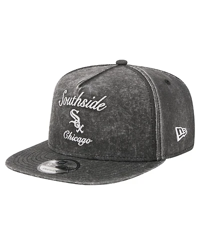 New Era Men's Black Chicago White Sox City Slogan A-Frame 9FIFTY Snapback Hat