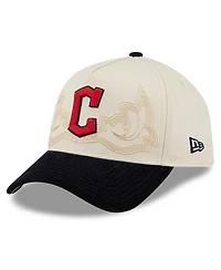 New Era Men's Stone Cleveland Guardians Western Stitch 9FORTY A-Frame Adjustable Hat