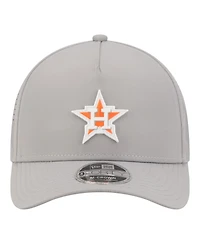 New Era Men's Gray Houston Astros Micro Logo 9FORTY M-Crown A-Frame Adjustable Hat