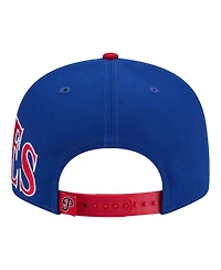 New Era Men's Royal, Red Philadelphia Phillies Stretched Two-Tone 9FIFTY Adjustable Hat