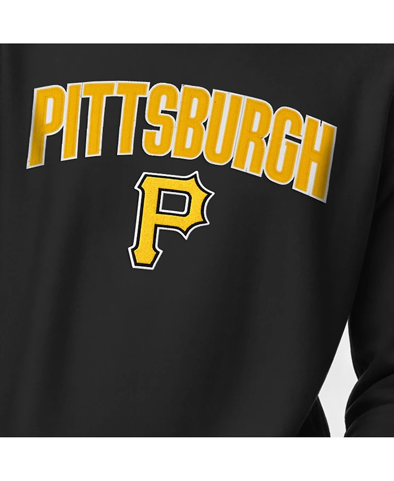 Champion Men's Black Pittsburgh Pirates Reverse Weave Chenille Sweatshirt