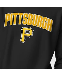 Champion Men's Black Pittsburgh Pirates Reverse Weave Chenille Sweatshirt