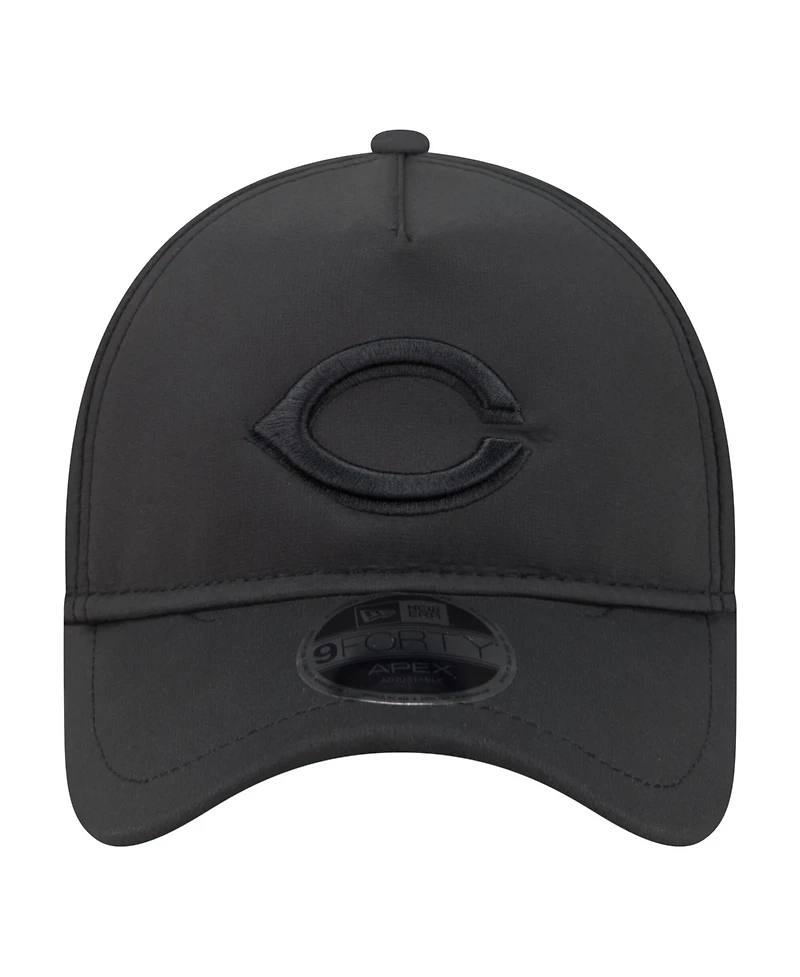 New Era Men's Black Cincinnati Reds Injection Apex 9FORTY Adjustable Hat