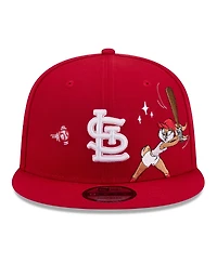New Era Men's Red St. Louis Cardinals Looney Tunes Lola Bunny 9FIFTY Snapback Hat