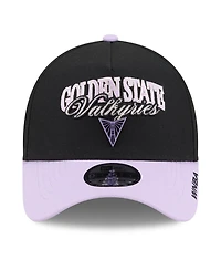 New Era Men's and Women's Eclipse Black, Violet Golden State Valkyries Wnba Tip-Off 2026 Metal Badge A-Frame 9FORTY Adjustable Hat