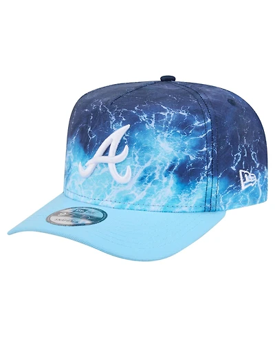 New Era Men's Light Blue Atlanta Braves Deep Water Pre-Curved 9FIFTY A-Frame Snapback Hat