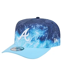 New Era Men's Light Blue Atlanta Braves Deep Water Pre-Curved 9FIFTY A-Frame Snapback Hat