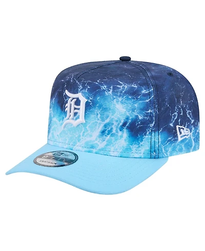 New Era Men's Light Blue Detroit Tigers Deep Water Pre-Curved 9FIFTY A-Frame Snapback Hat